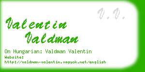valentin valdman business card